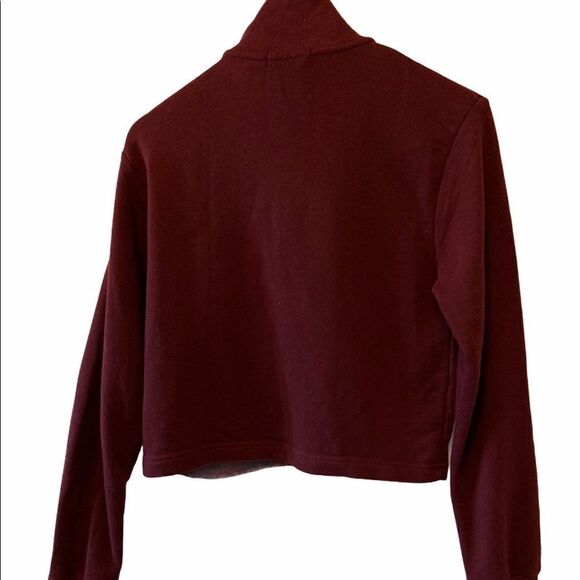 NASTY GAL Cropped Jersey Knit Zip Up Cardigan M - Picture 2 of 6